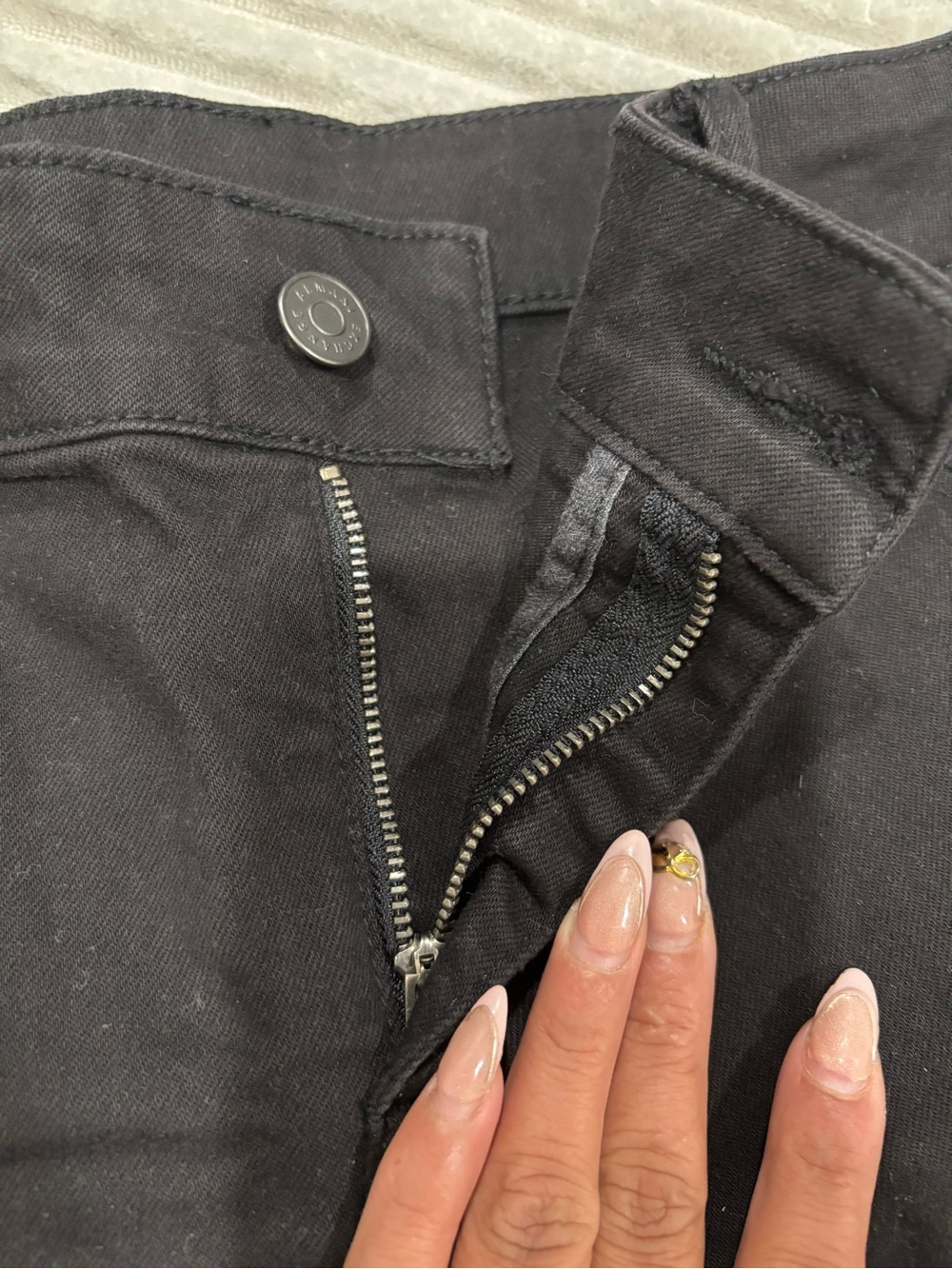 Armani Exchange Black Distressed High-Rise Jean Shorts - Picture 6 of 11
